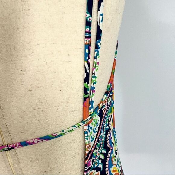 Lauren Ralph Lauren One Piece Paisley Swimsuit 10 Scoop Back Double Straps - Picture 7 of 10